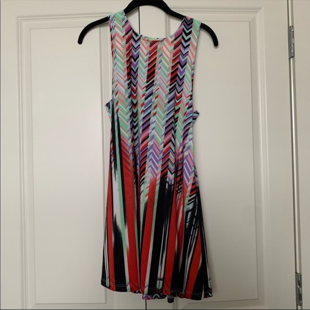Anthropologie Otis & Maclain Chevron Rainbow Dress XS